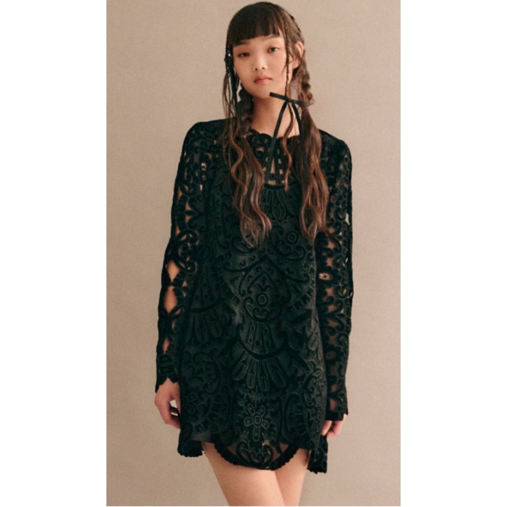 Sea New York Black Lace Mini Dress
